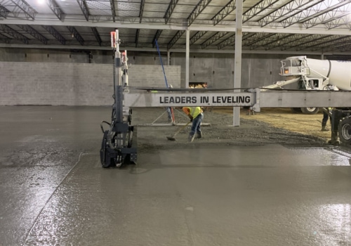 Concrete floor smoothing with laser screed